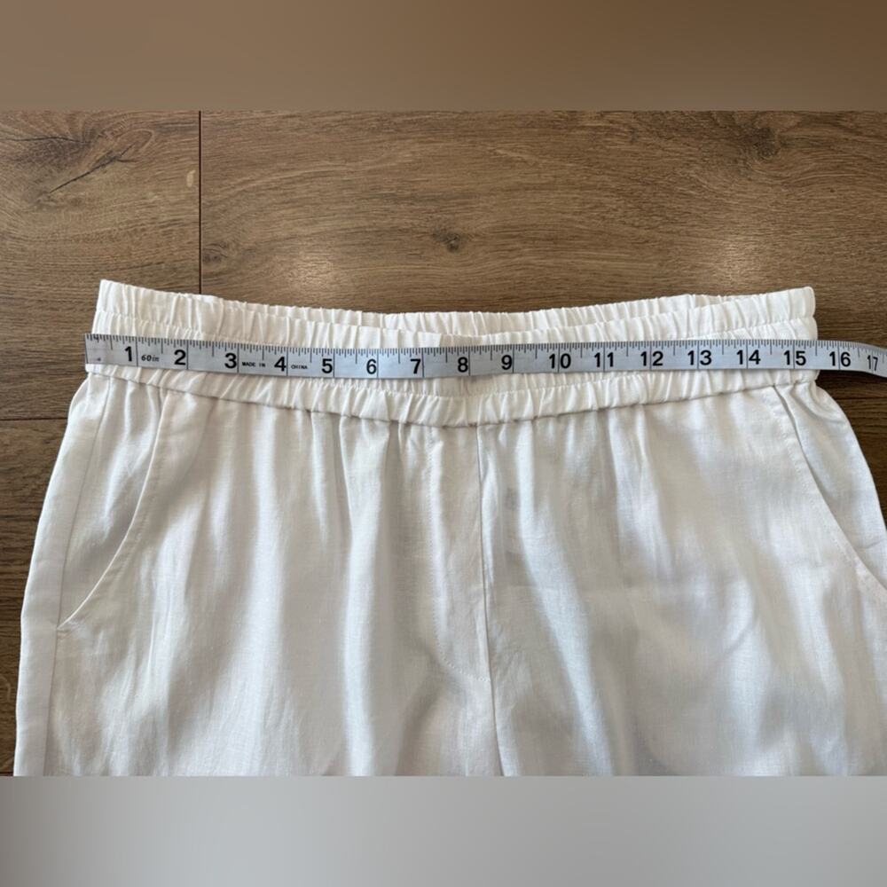 NWT Andie Swim Wide Leg Linen Blend Madeira Pants Coconut White Size Medium - Picture 7 of 11